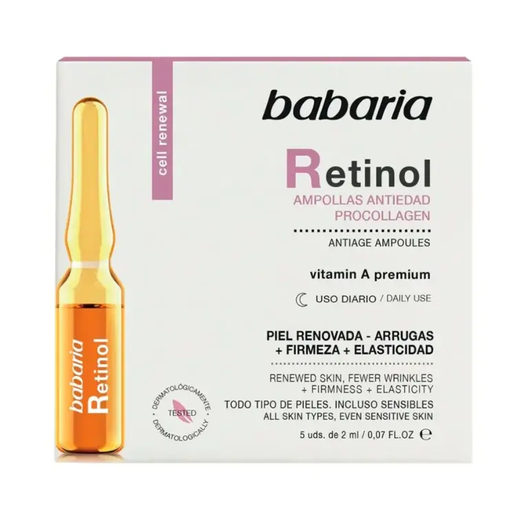 Anúncio: Retinol Ampollas Antiedad Babaria