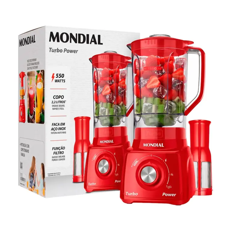 Anúncio: Licuadora Mondial Turbo Power L-99 - 550W - suc-1-matriz / rojo