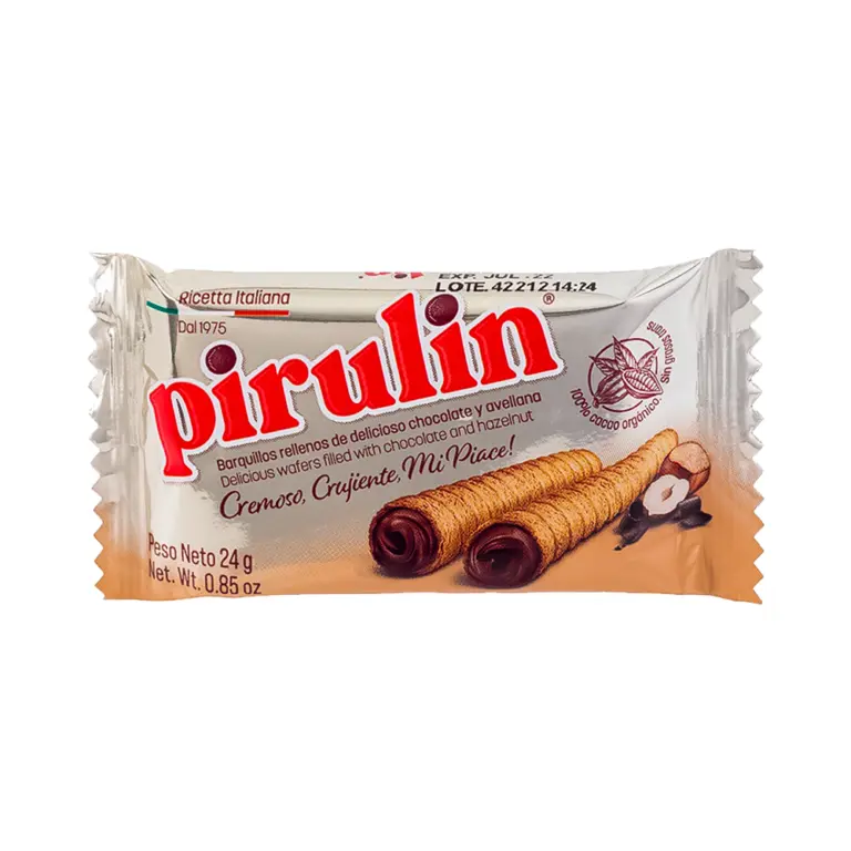 Anúncio: Mini Barquillos Pirulin Chocolate Avellana 24g